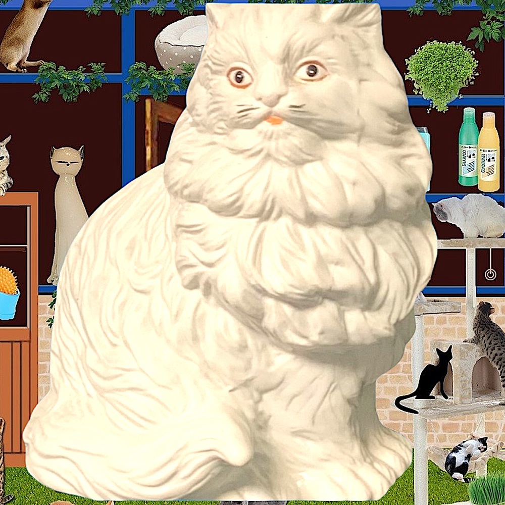 White ceramic cat